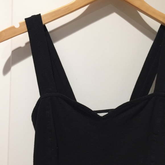 Long Spandex Dressy Black Tank Back String Design - Picture 5 of 8